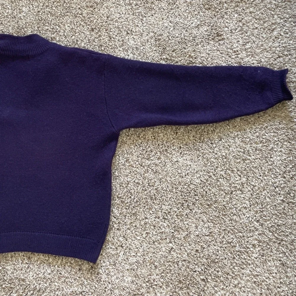 Vintage Patagonia Mens Small Purple 100% Wool Quarter Zip Pullover Sweater
